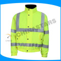 Chaqueta de seguridad reflectante de vellón fluorescente